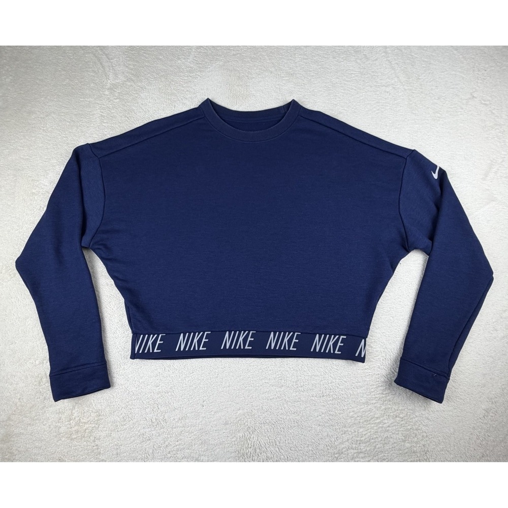 Nike Sportswear‎ Dri-Fit Long Sleeve Crop Top Crewneck Sweatshirt Size Med